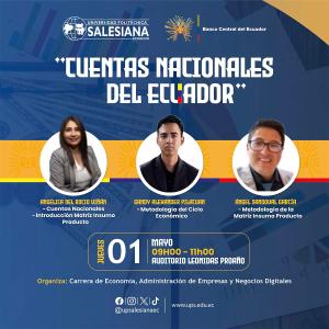 Afiche Charla: Cuentas nacionales del Ecuador